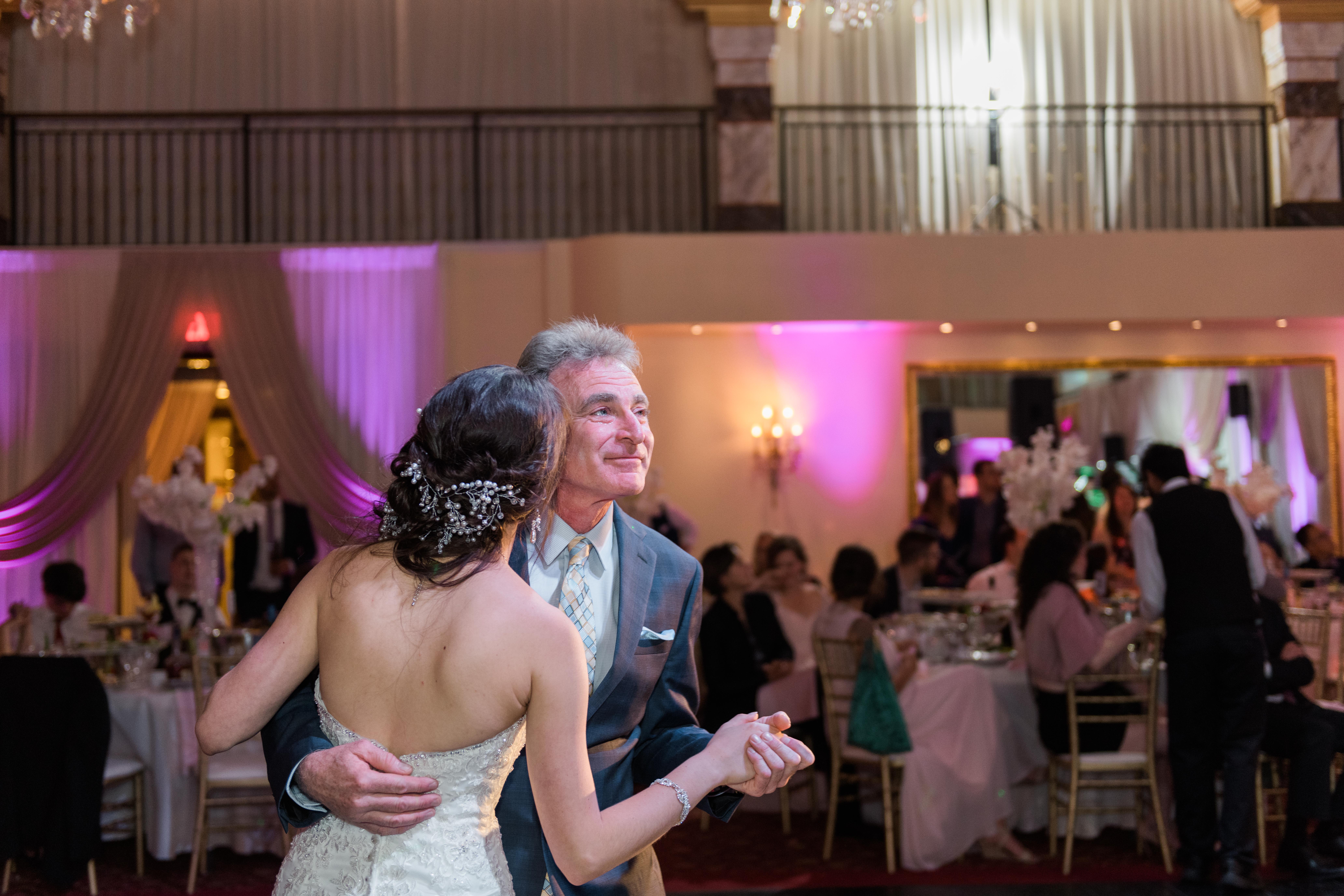 Father of the bride dancing with his daughter